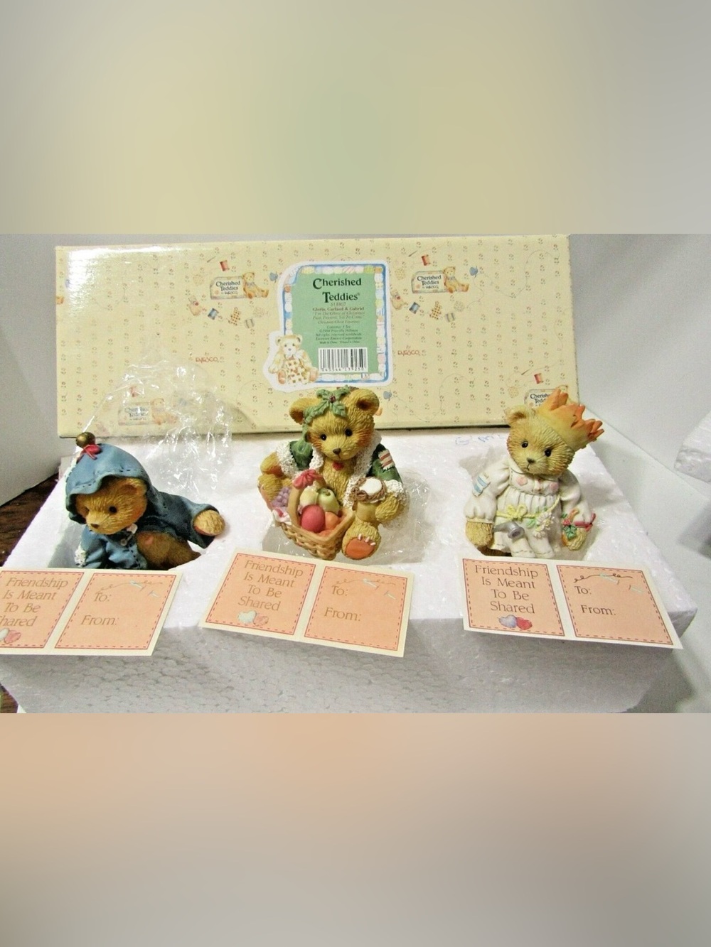 Cherished Teddies 614807 GLORIA, GARLAND & GABRIEL 3 Ghosts "A Christmas Carol"